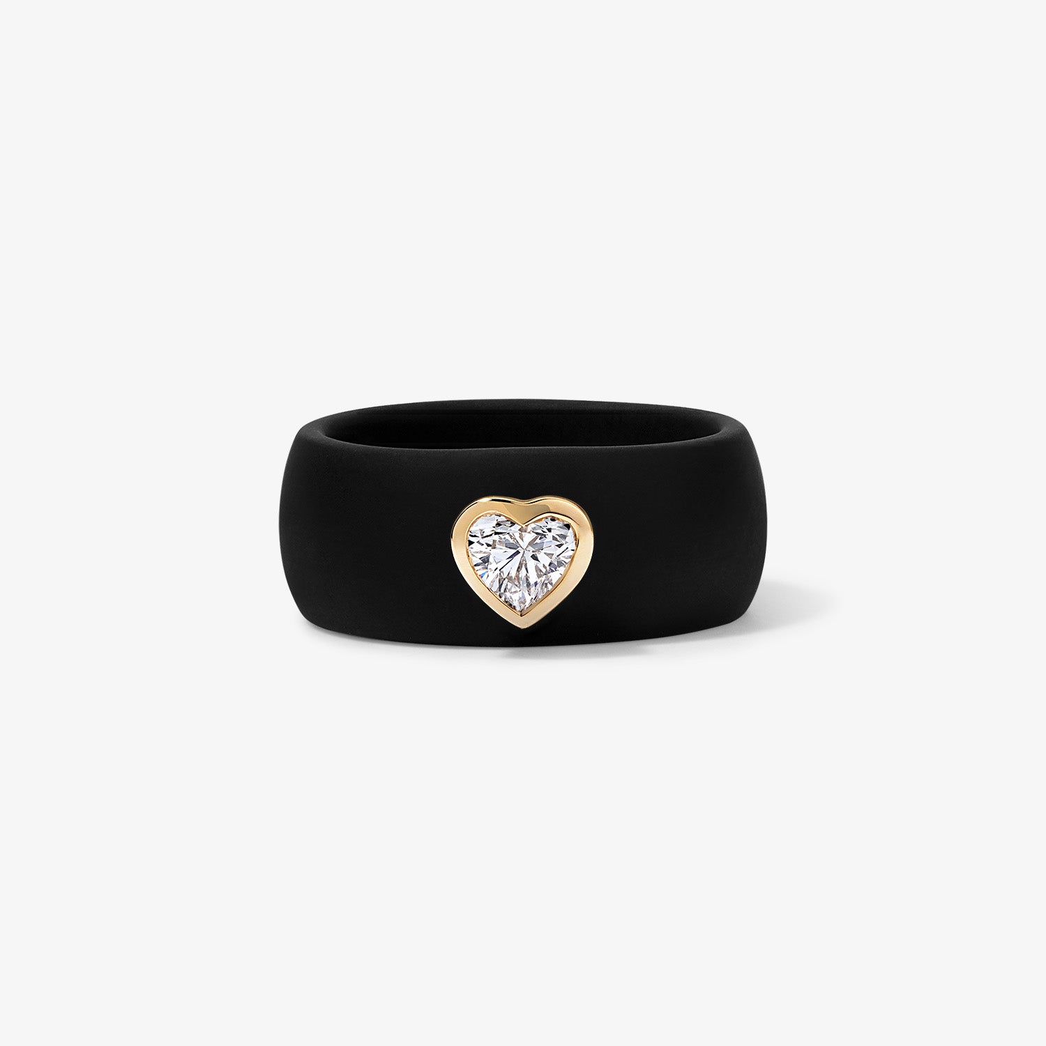 Heart Lab Grown Diamond on Silicone Band