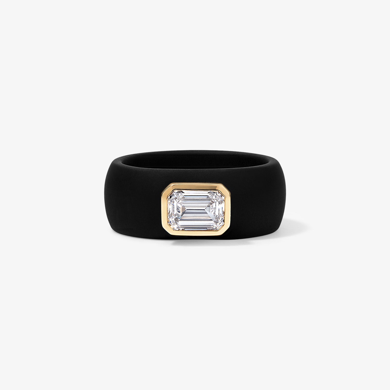 Emerald Lab Grown Diamond on Silicone Band