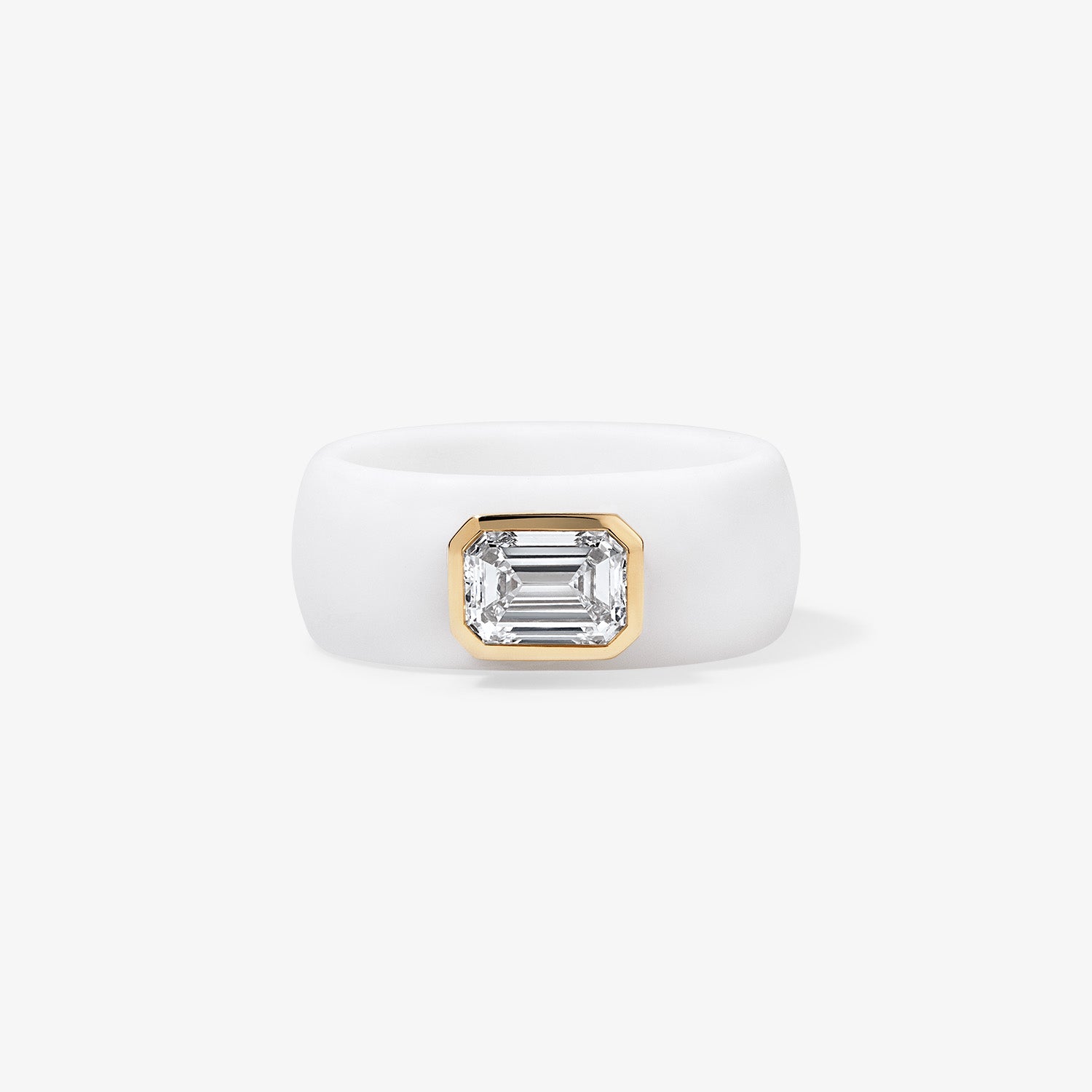 Emerald Lab Grown Diamond on Silicone Band