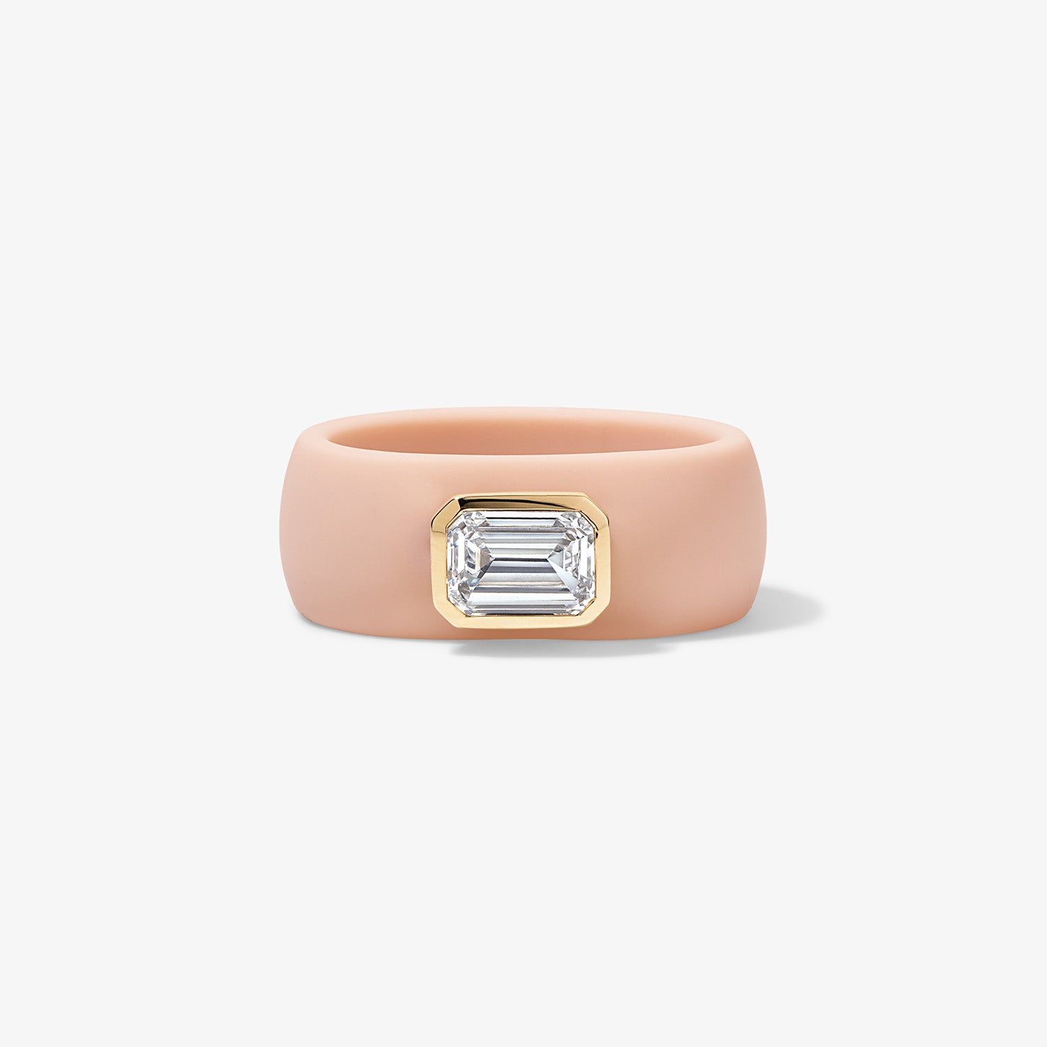 Emerald Lab Grown Diamond on Silicone Band