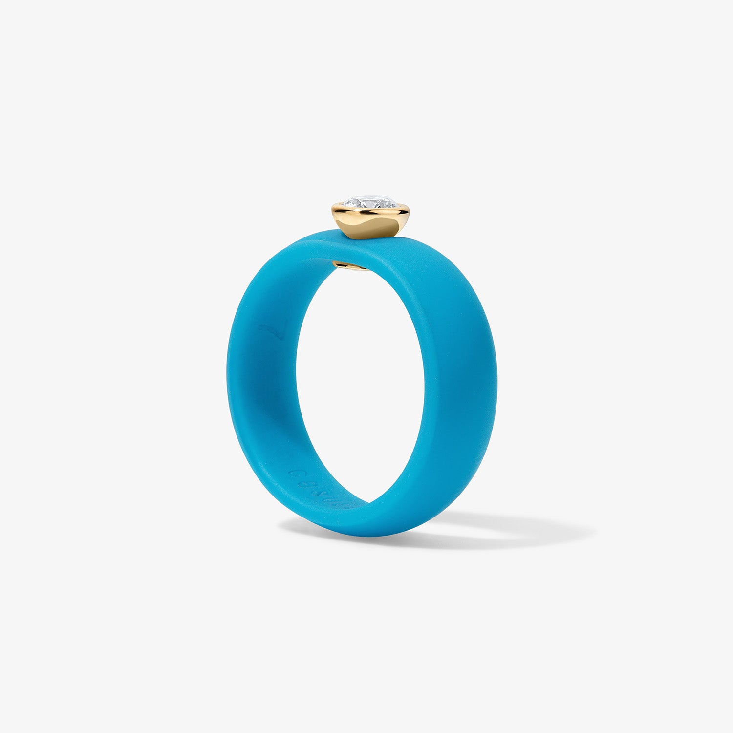 Round Lab Grown Diamond on Silicone Band