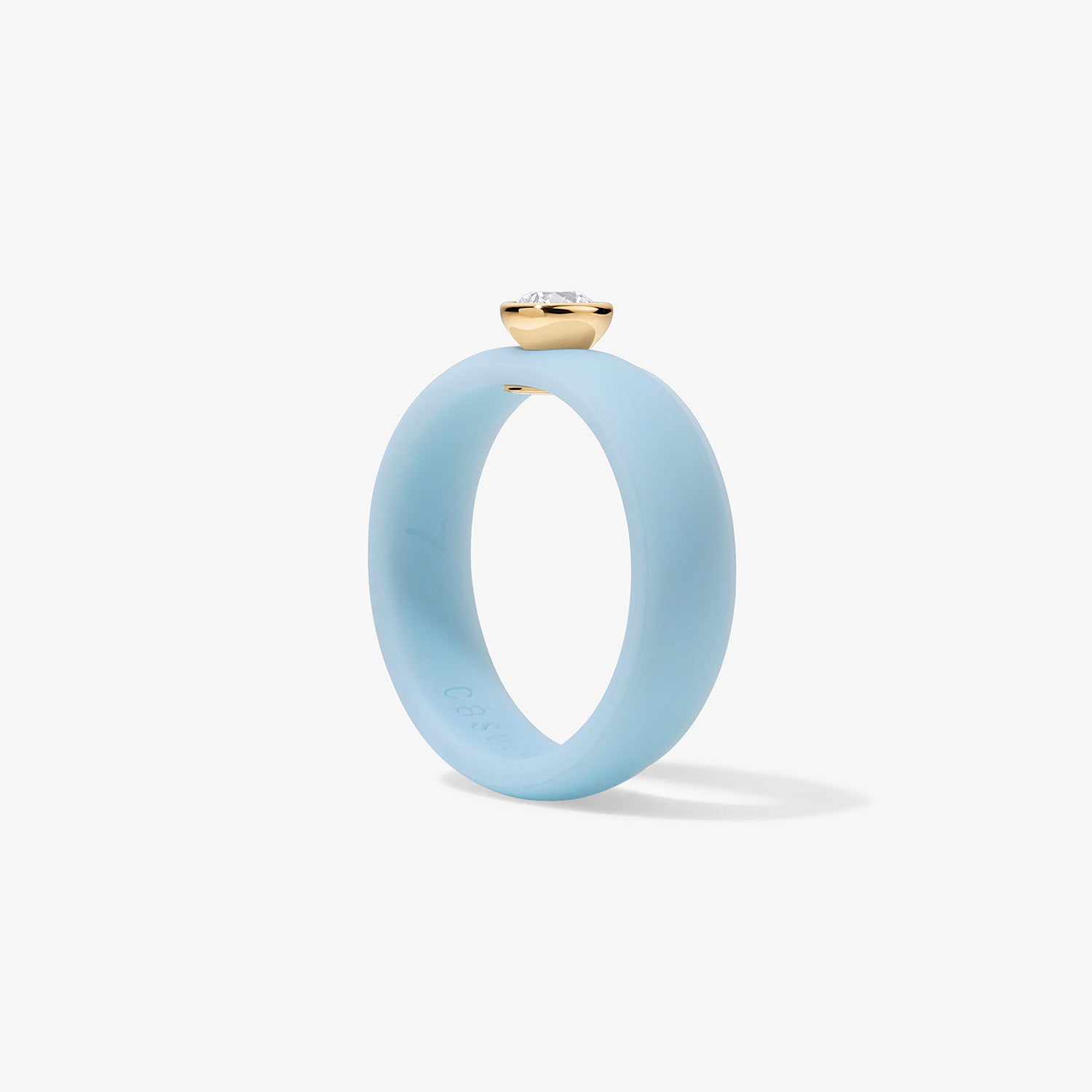 Round Lab Grown Diamond on Silicone Band
