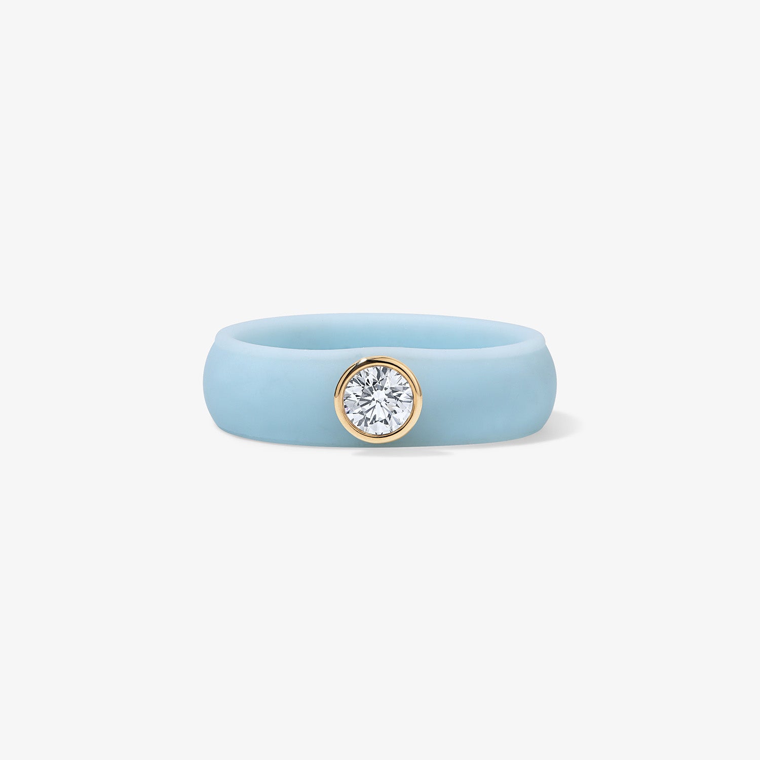 Round Lab Grown Diamond on Silicone Band