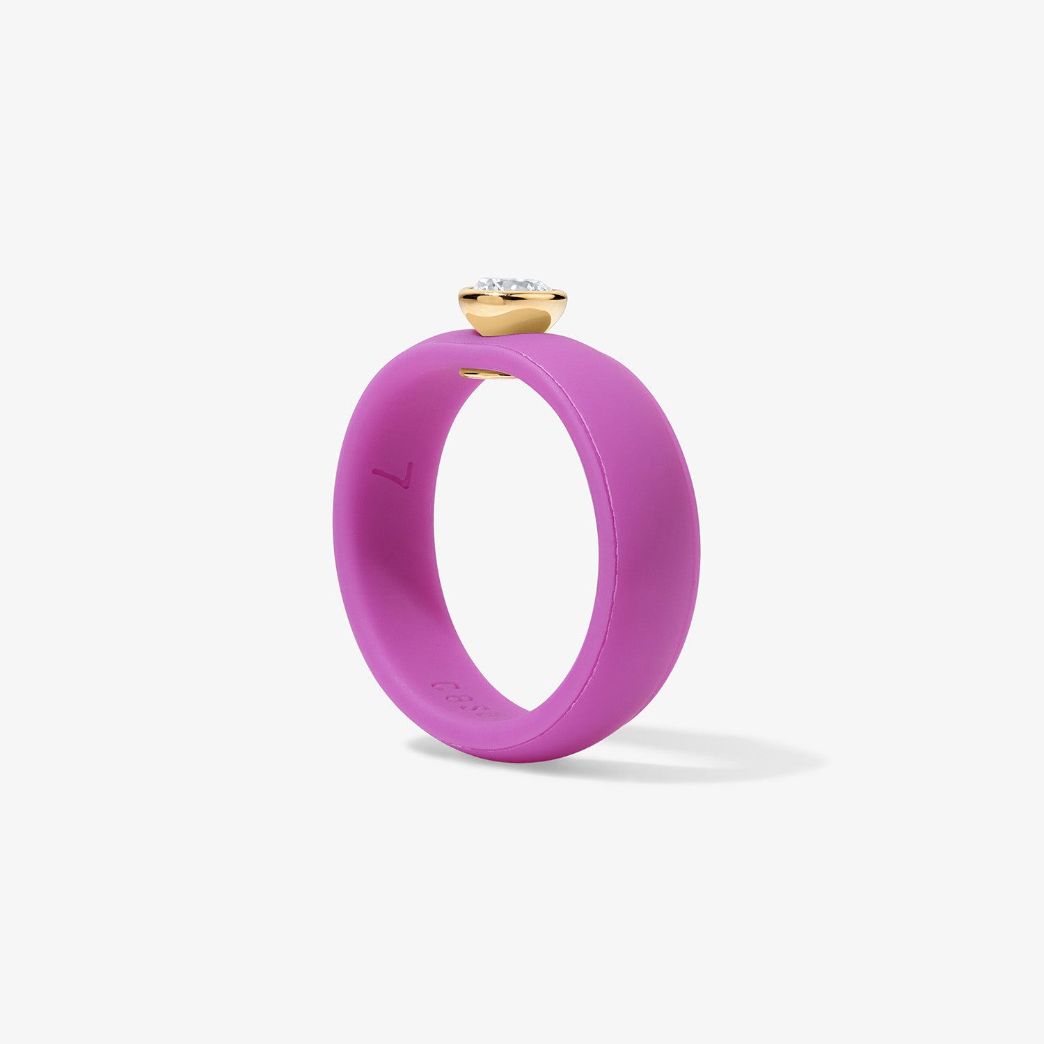 Round Lab Grown Diamond on Silicone Band