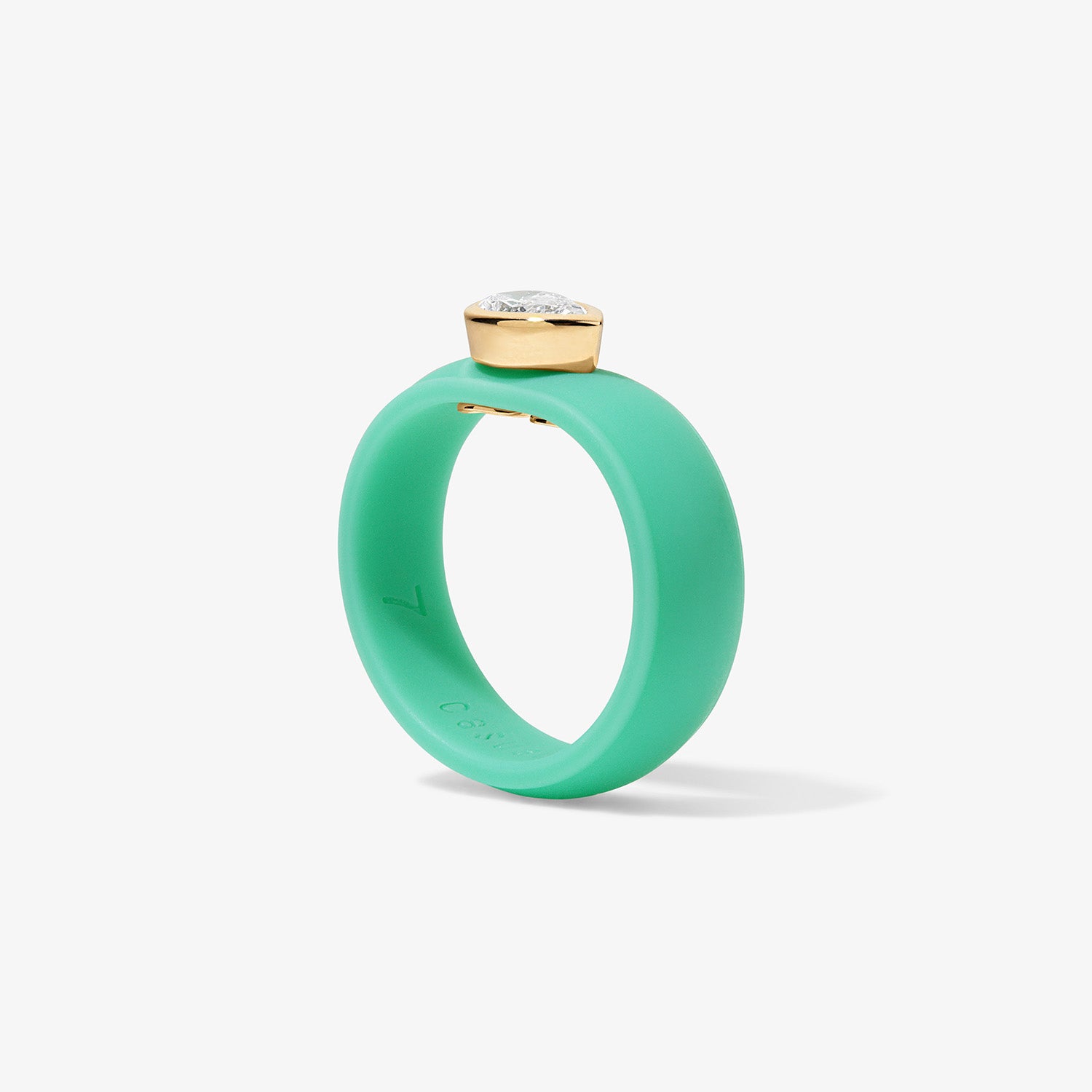 Pear Lab Grown Diamond on Silicone Band