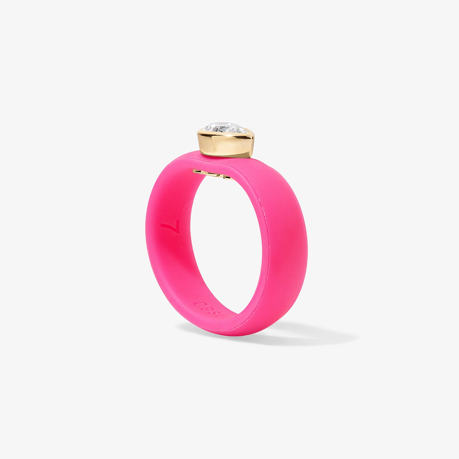 Pear Lab Grown Diamond on Silicone Band