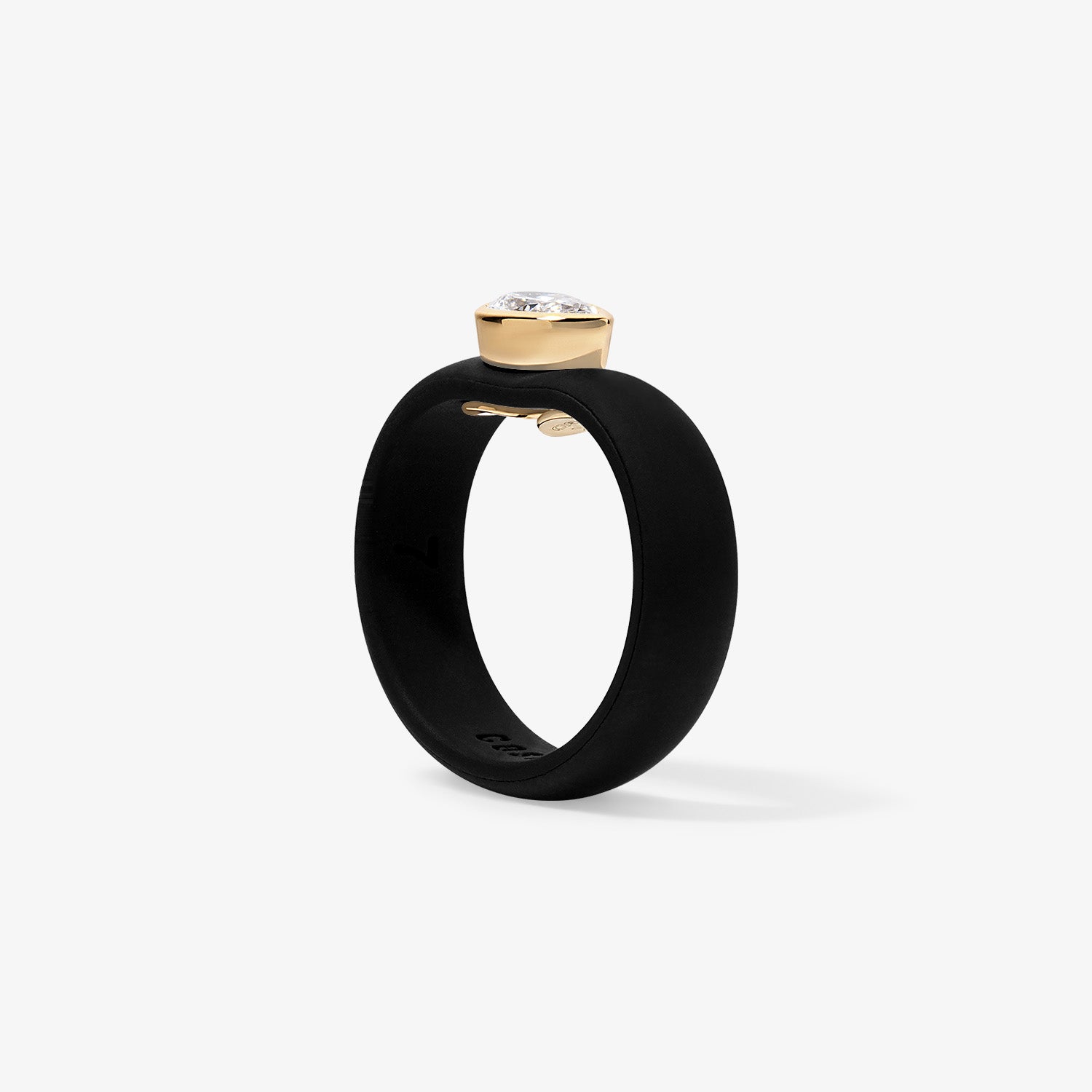 Pear Lab Grown Diamond on Silicone Band