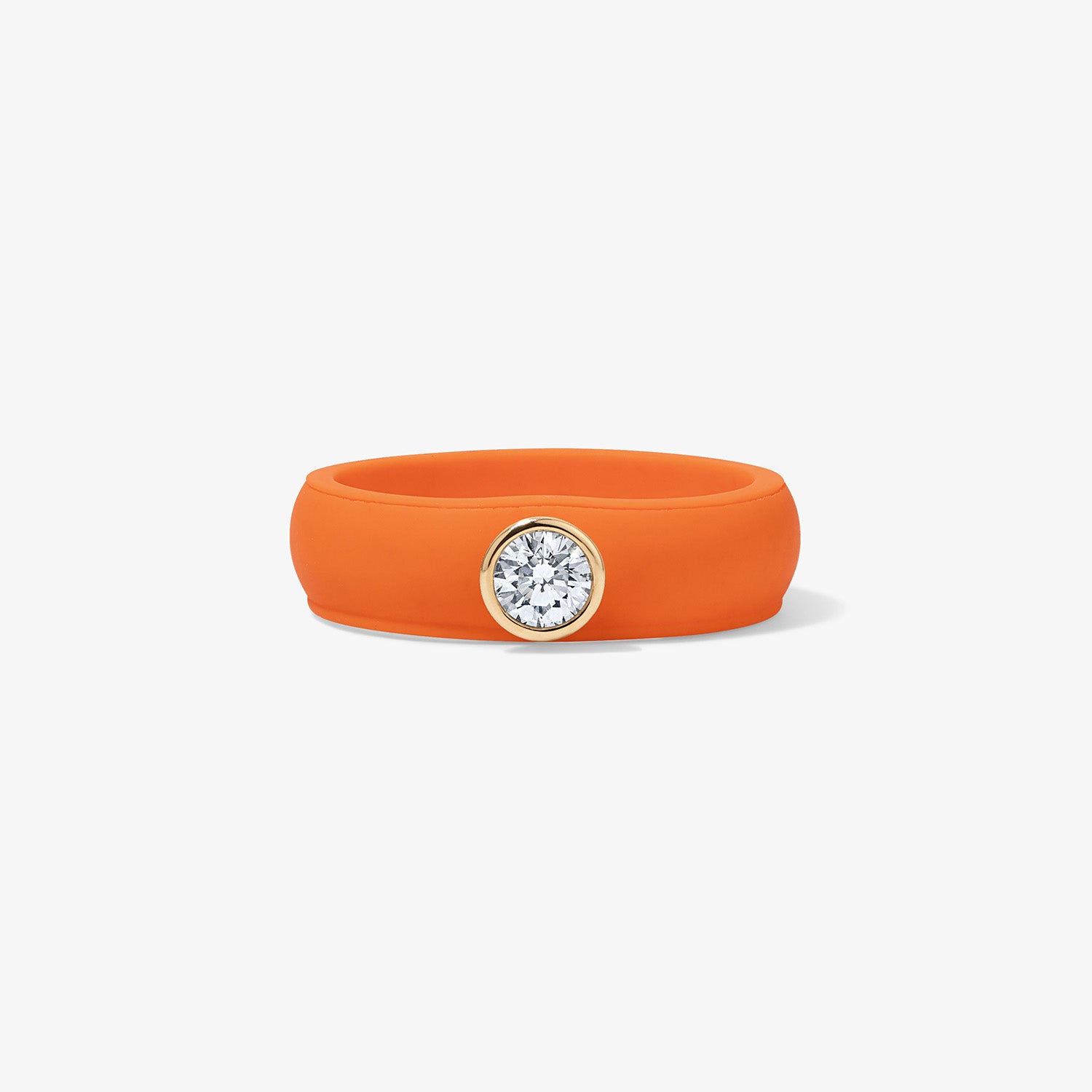 Round Lab Grown Diamond on Silicone Band