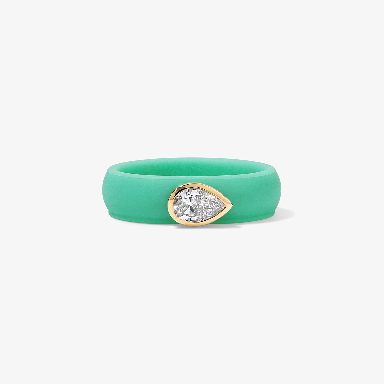 Pear Lab Grown Diamond on Silicone Band