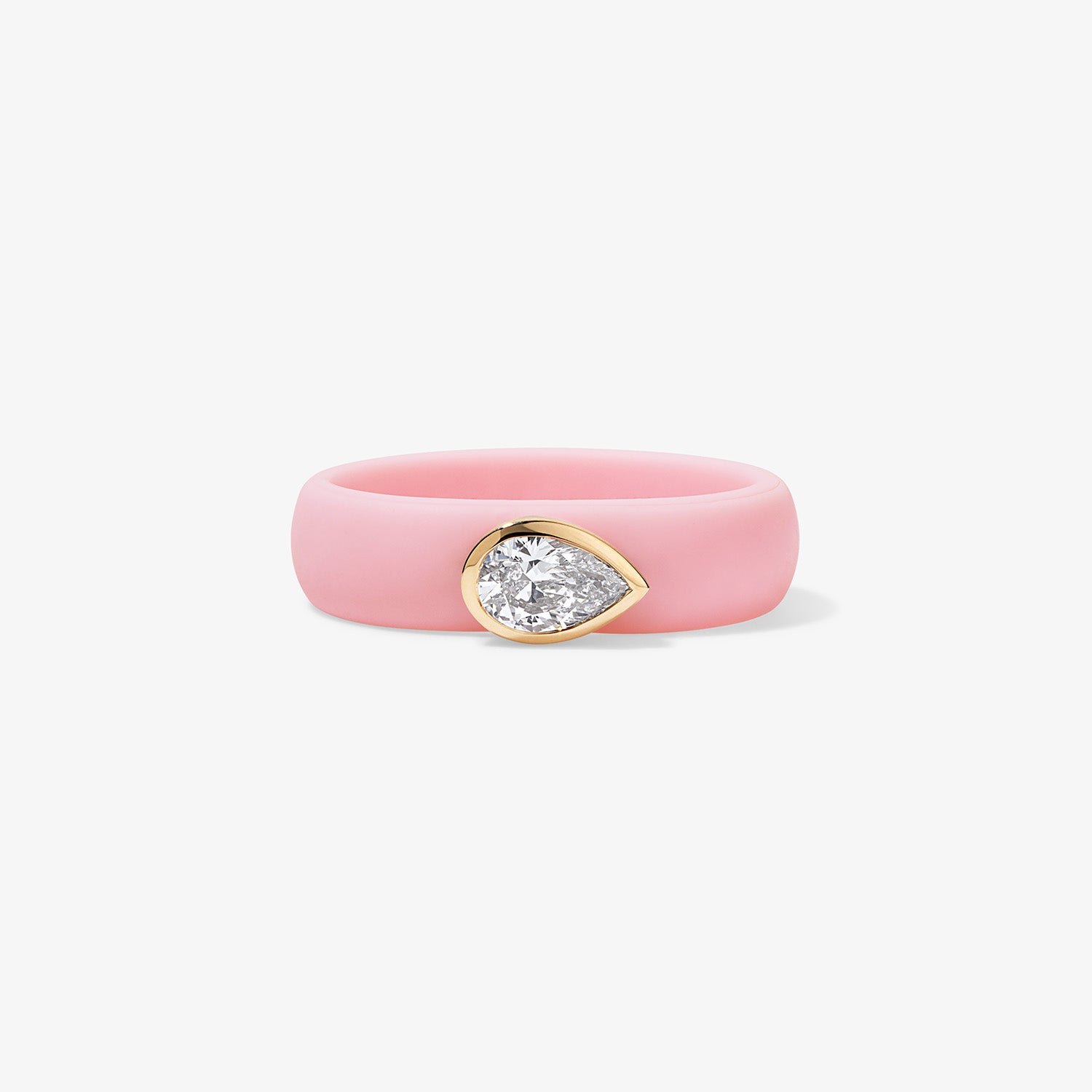 Pear Lab Grown Diamond on Silicone Band