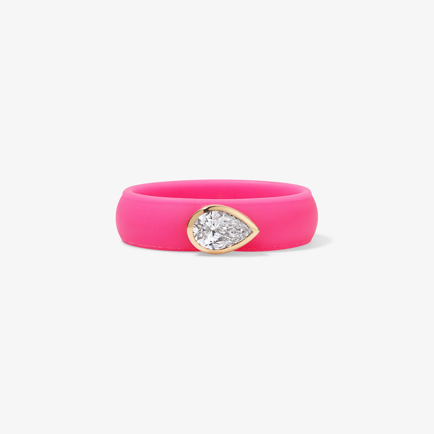 Pear Lab Grown Diamond on Silicone Band