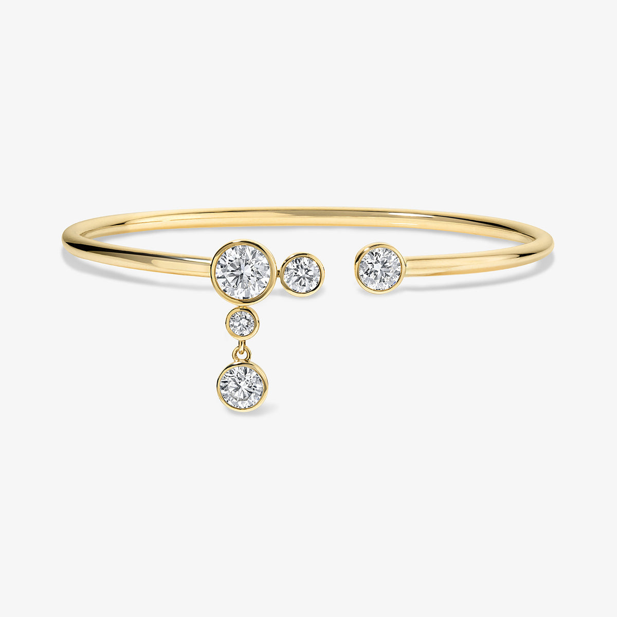 Coco Lab Diamond Multi Round Flex Bangle 14K Yellow Gold