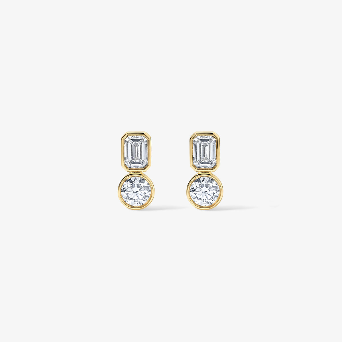 Coco Lab Diamond Emerald Round Studs