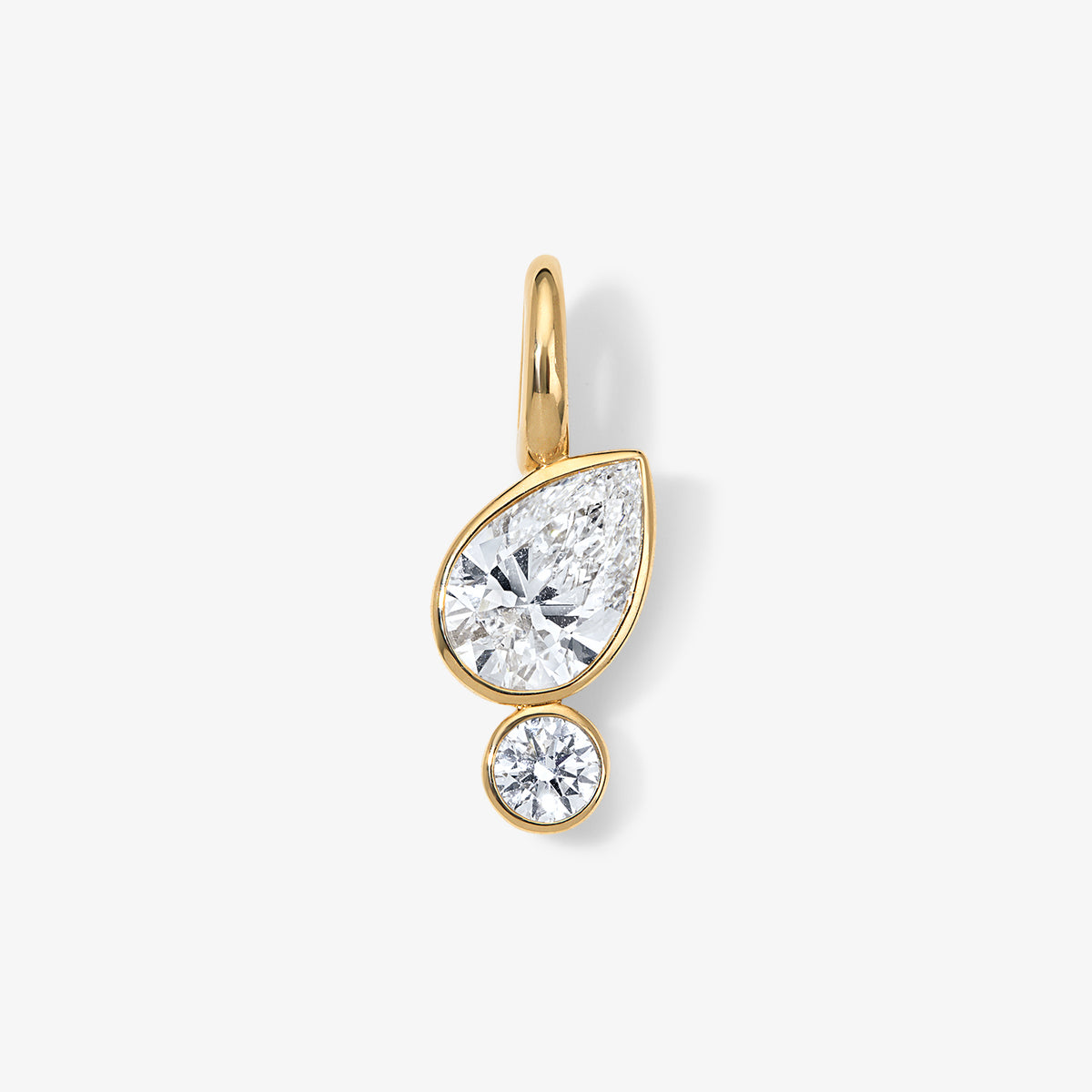 Coco Lab Diamond Pear Charm 14K Yellow Gold Regular Charm Only