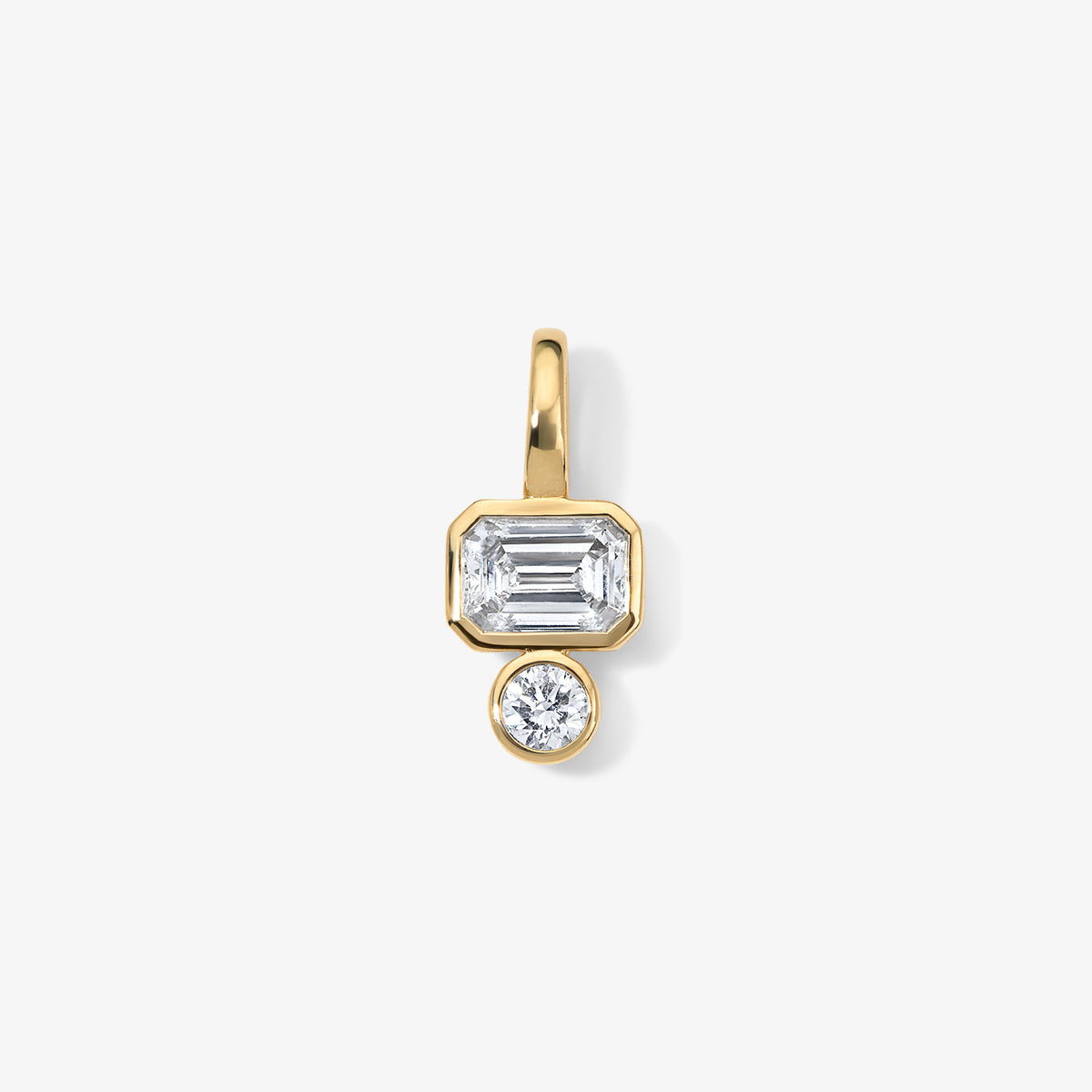 Coco Lab Diamond Emerald Charm 14K Yellow Gold Regular