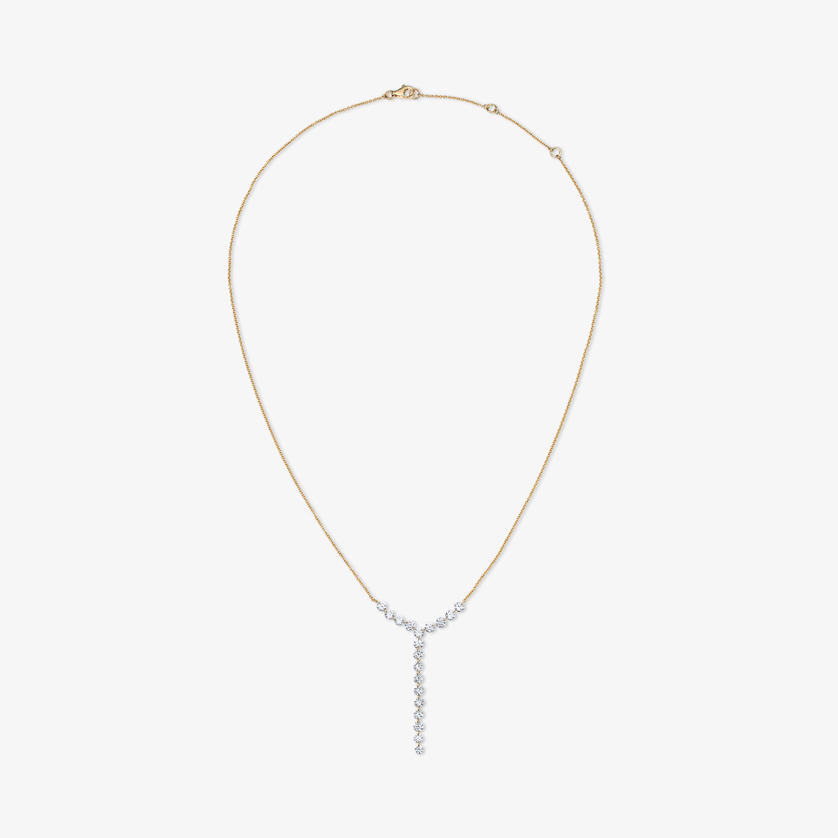 Lola Lab Grown Drilled Diamond Lariat Necklace