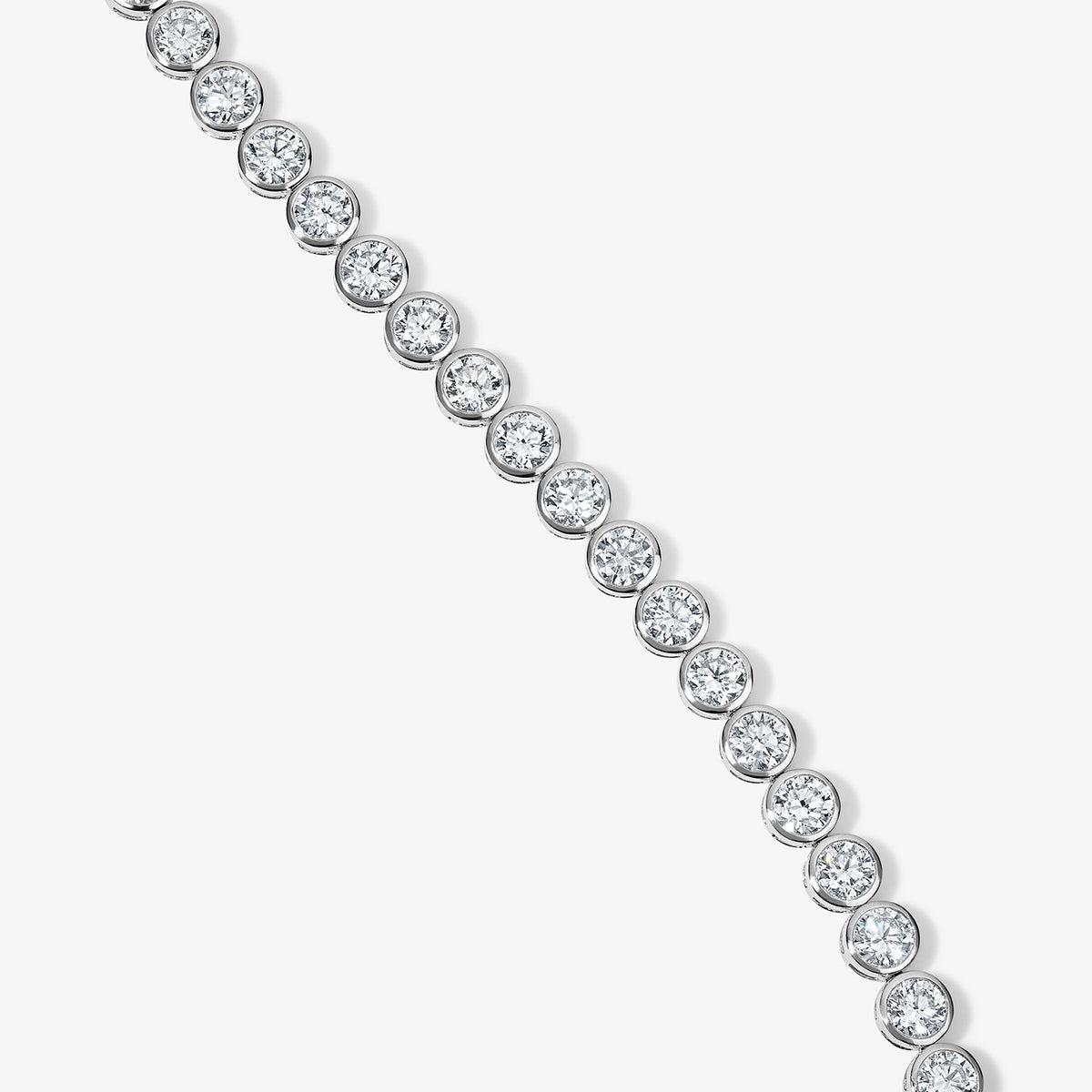 Lab Grown Diamond Round Bezel Tennis Bracelet