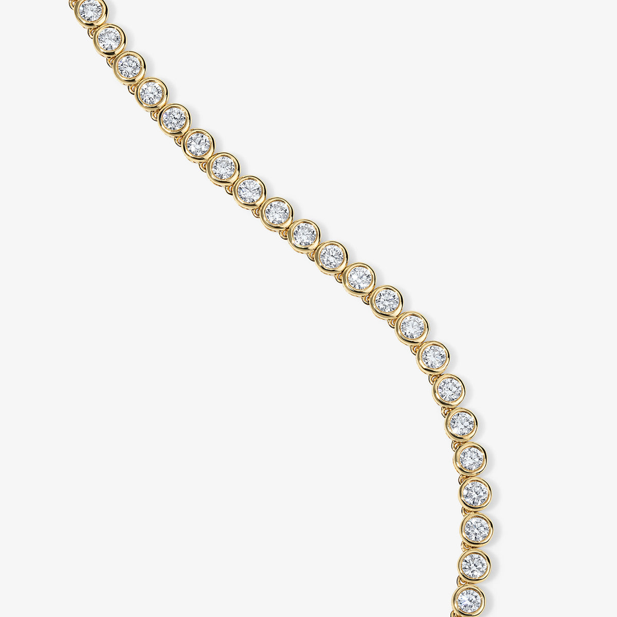 Lab Grown Diamond Round Bezel Tennis Necklace