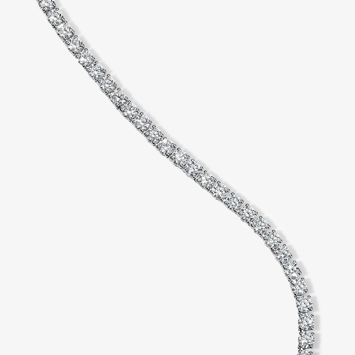 Lab Grown Diamond Round Tennis Necklace