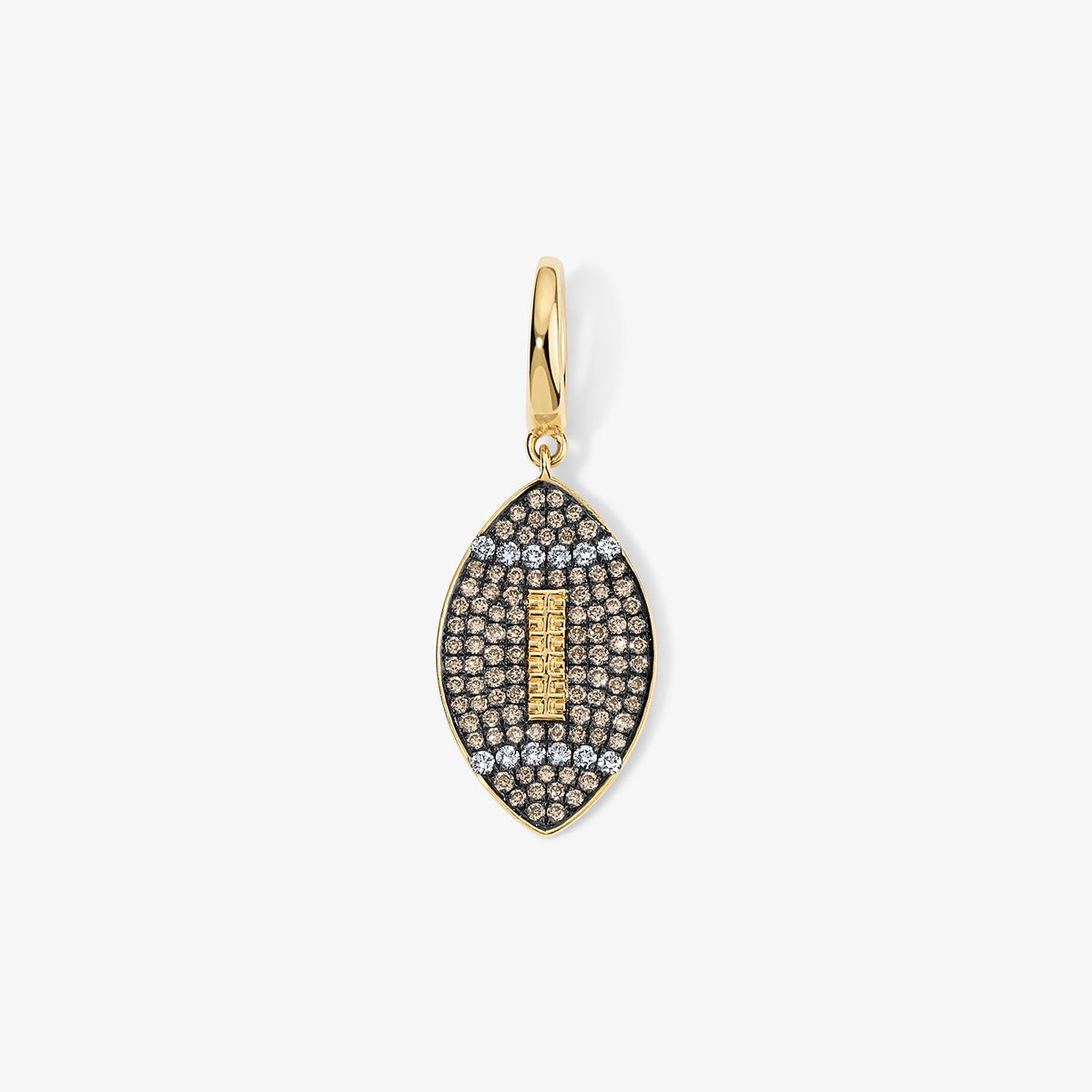 Large Token Football Charm 14K Yellow Gold