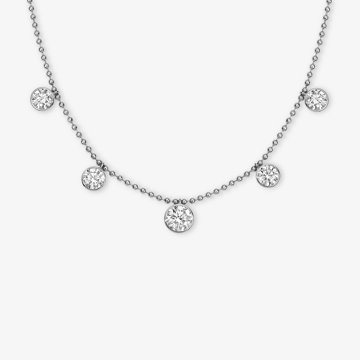 Coco Lab Round Diamond Shaker Necklace