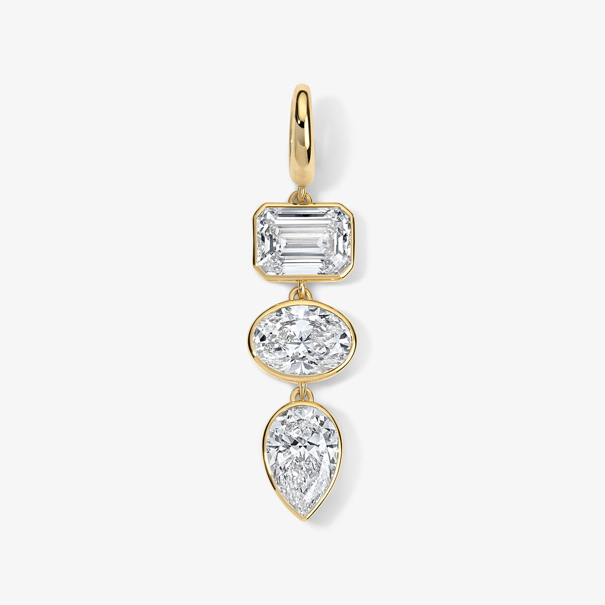 Coco Lab Diamond Mixed Shape Charm 14K Yellow Gold
