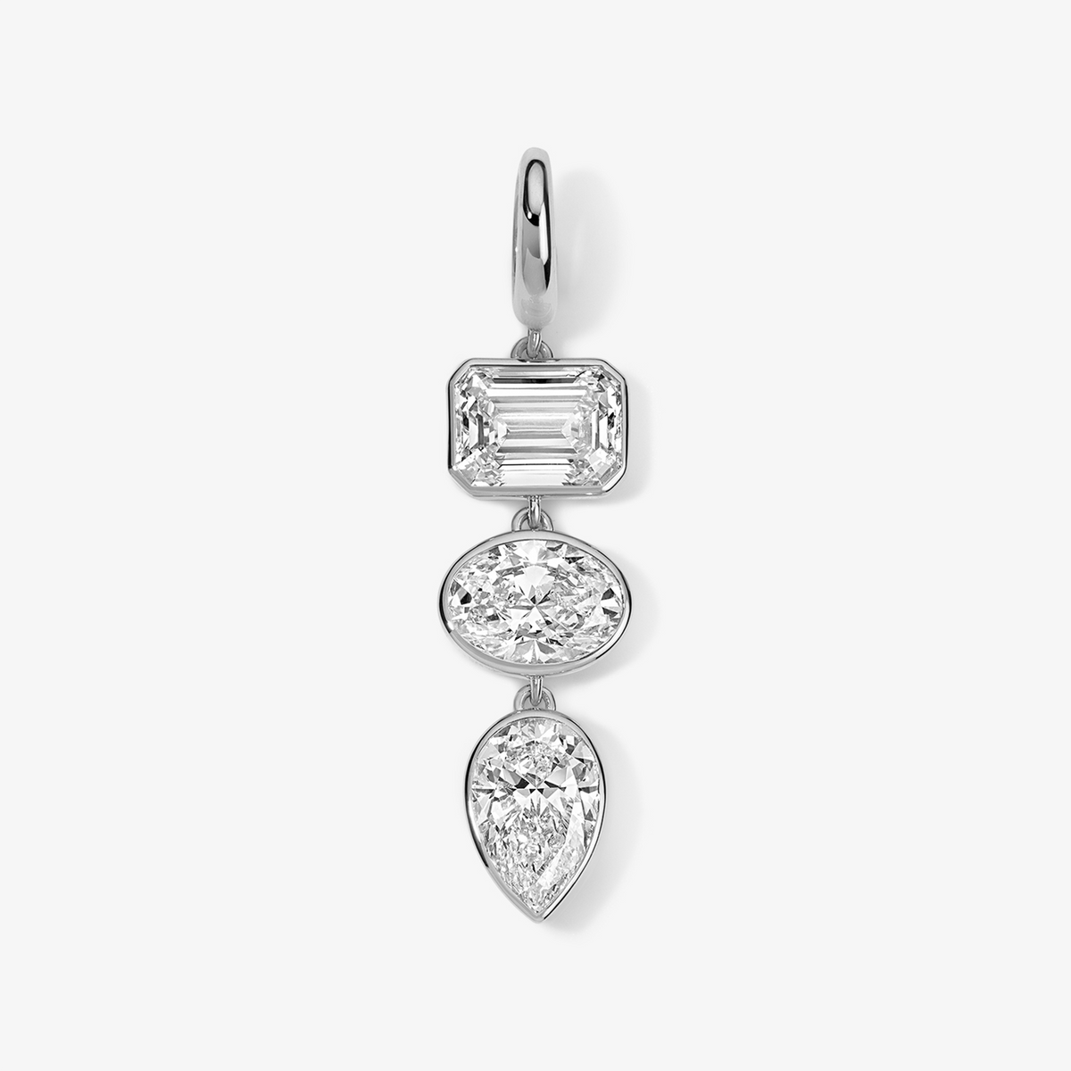 Coco Lab Diamond Mixed Shape Charm 14K White Gold