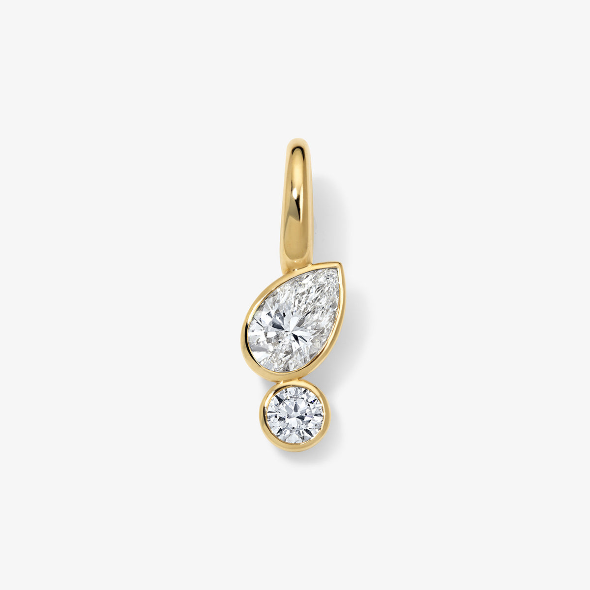 Coco Lab Diamond Pear Charm 14K Yellow Gold Petite Charm Only