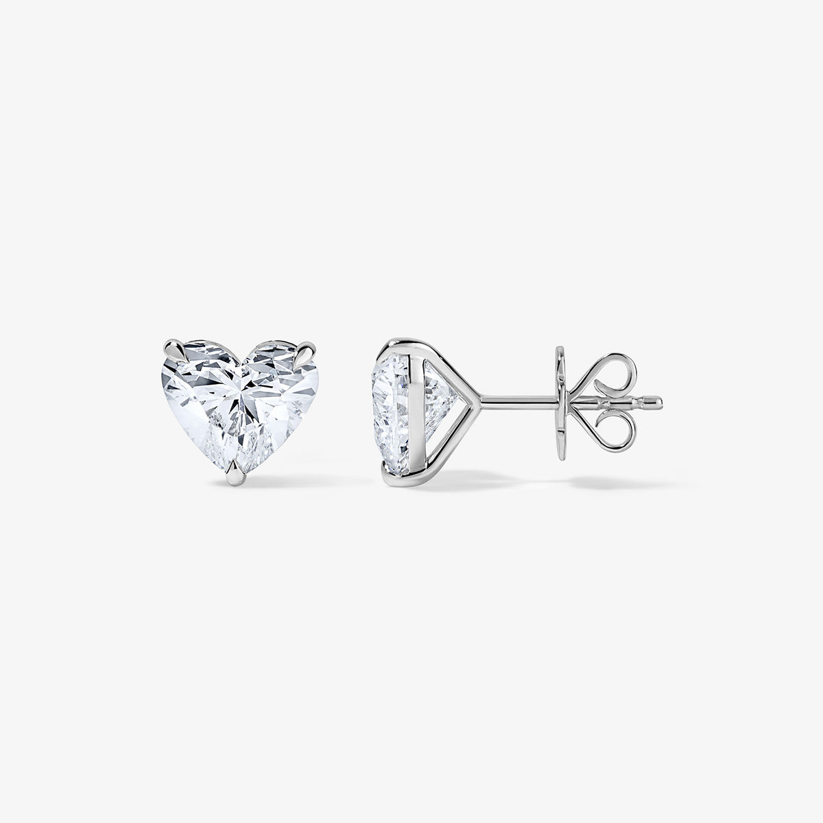 Lab Grown Diamond Heart Studs