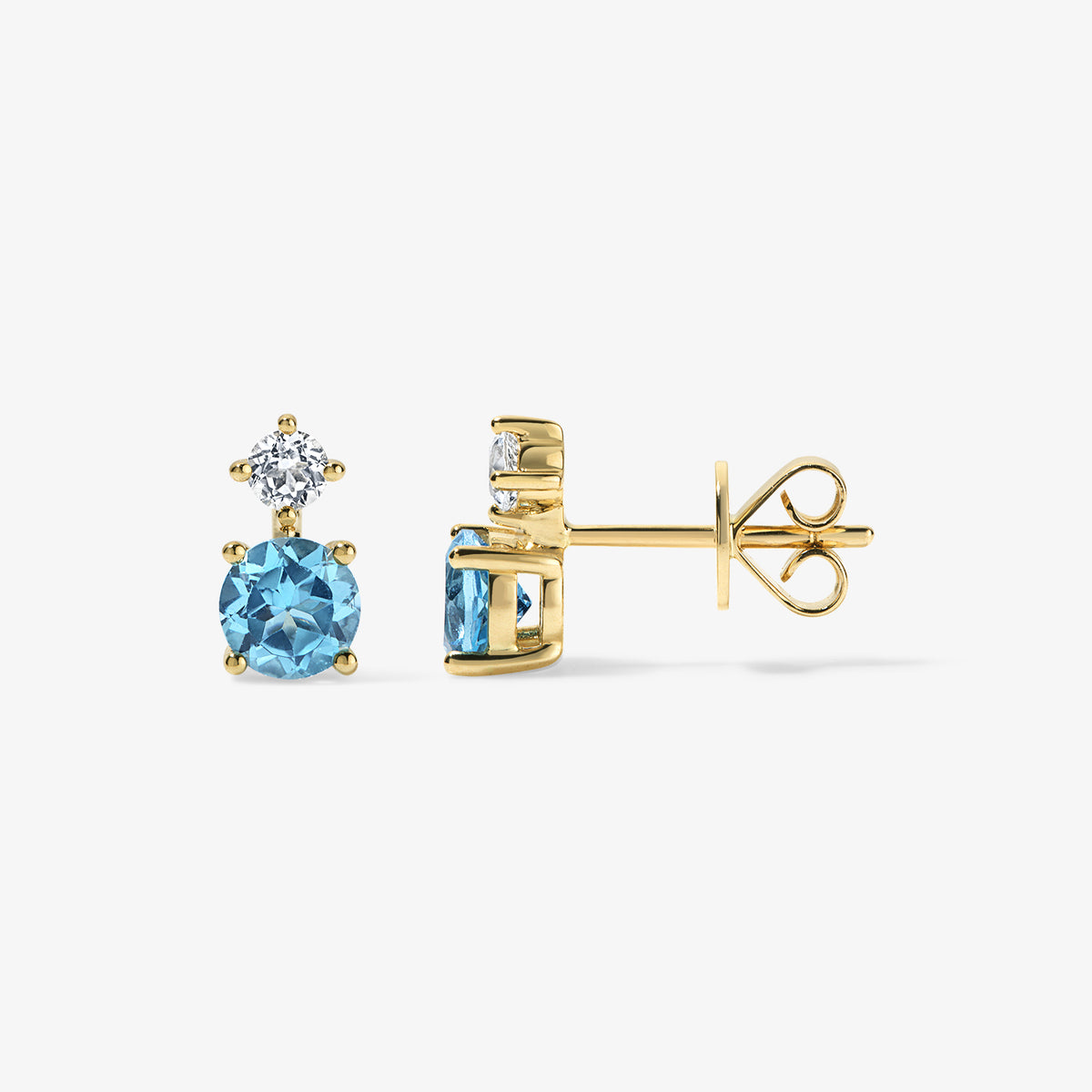 Mini Confetti Swiss Blue Topaz Studs