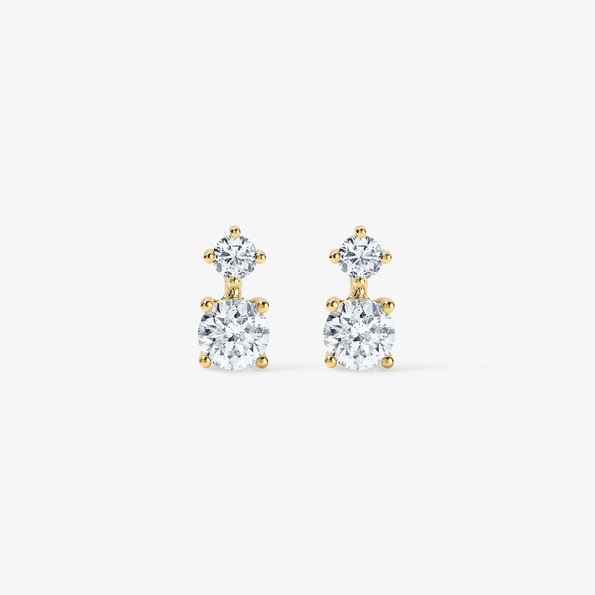 Mini Confetti Diamond Studs 14K Yellow Gold
