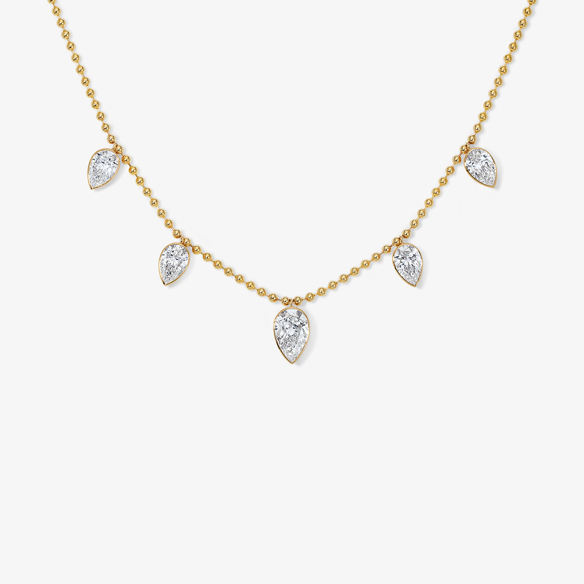 Coco Lab Pear Diamond Shaker Necklace