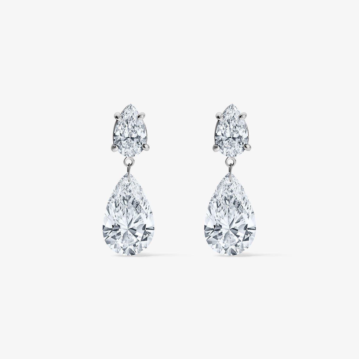 Lola Lab Grown Drilled Pear Drop Earrings