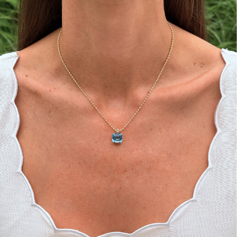 Candy Confetti Ascher Swiss Blue Topaz Pendant