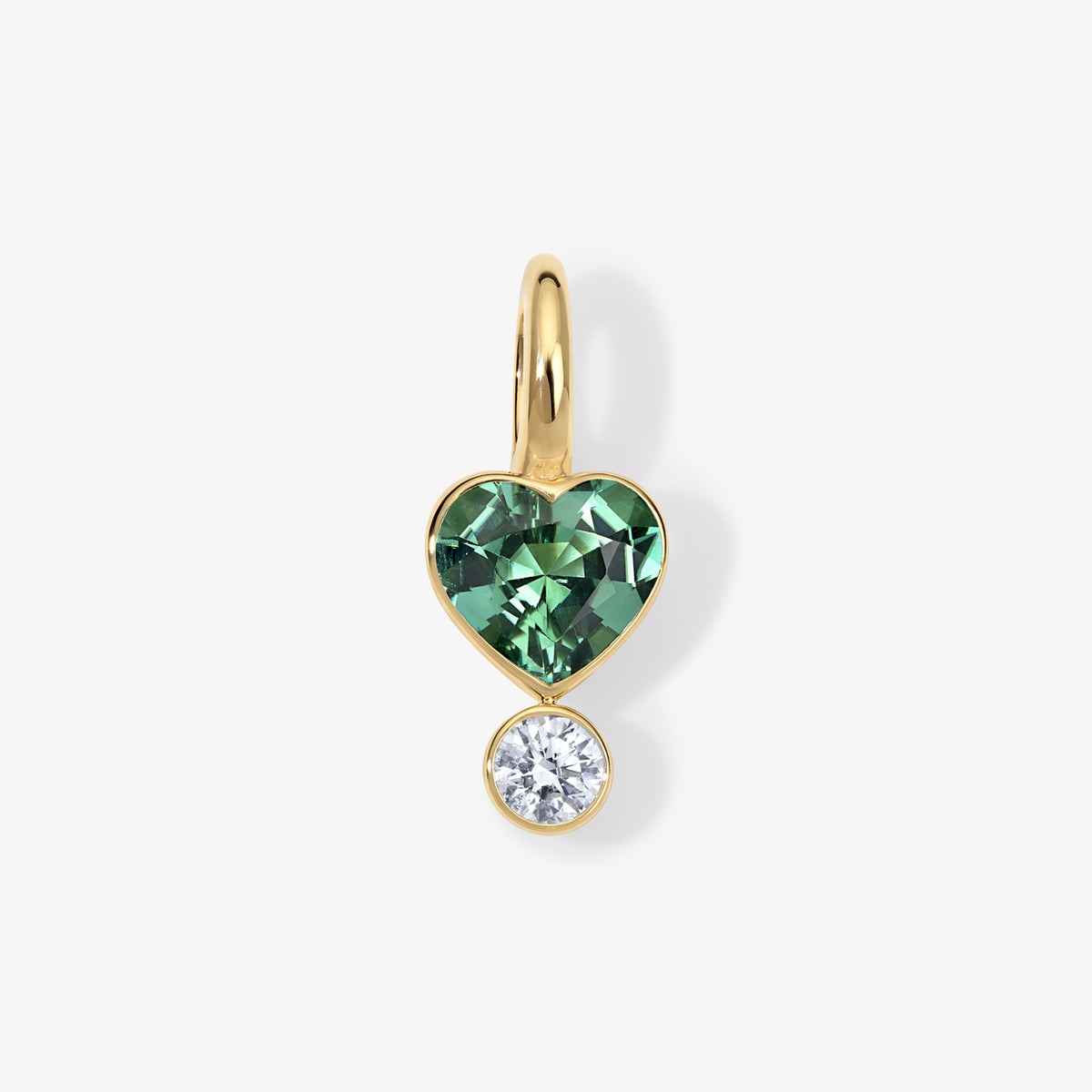 Coco Candy Green Tourmaline Heart Charm