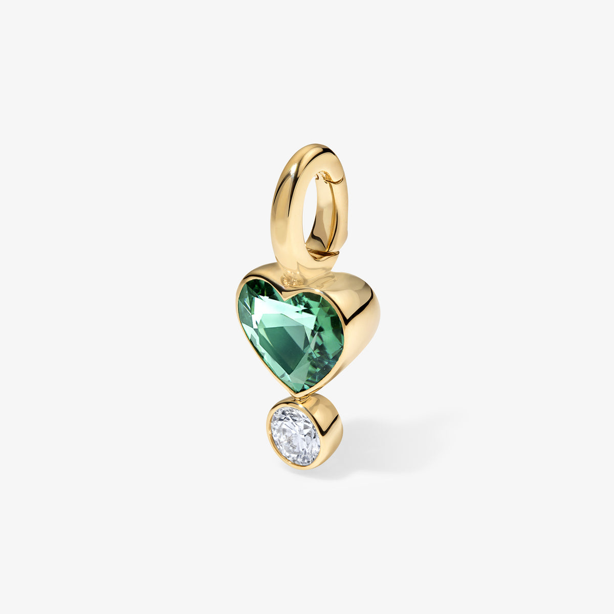 Coco Candy Green Tourmaline Heart Charm