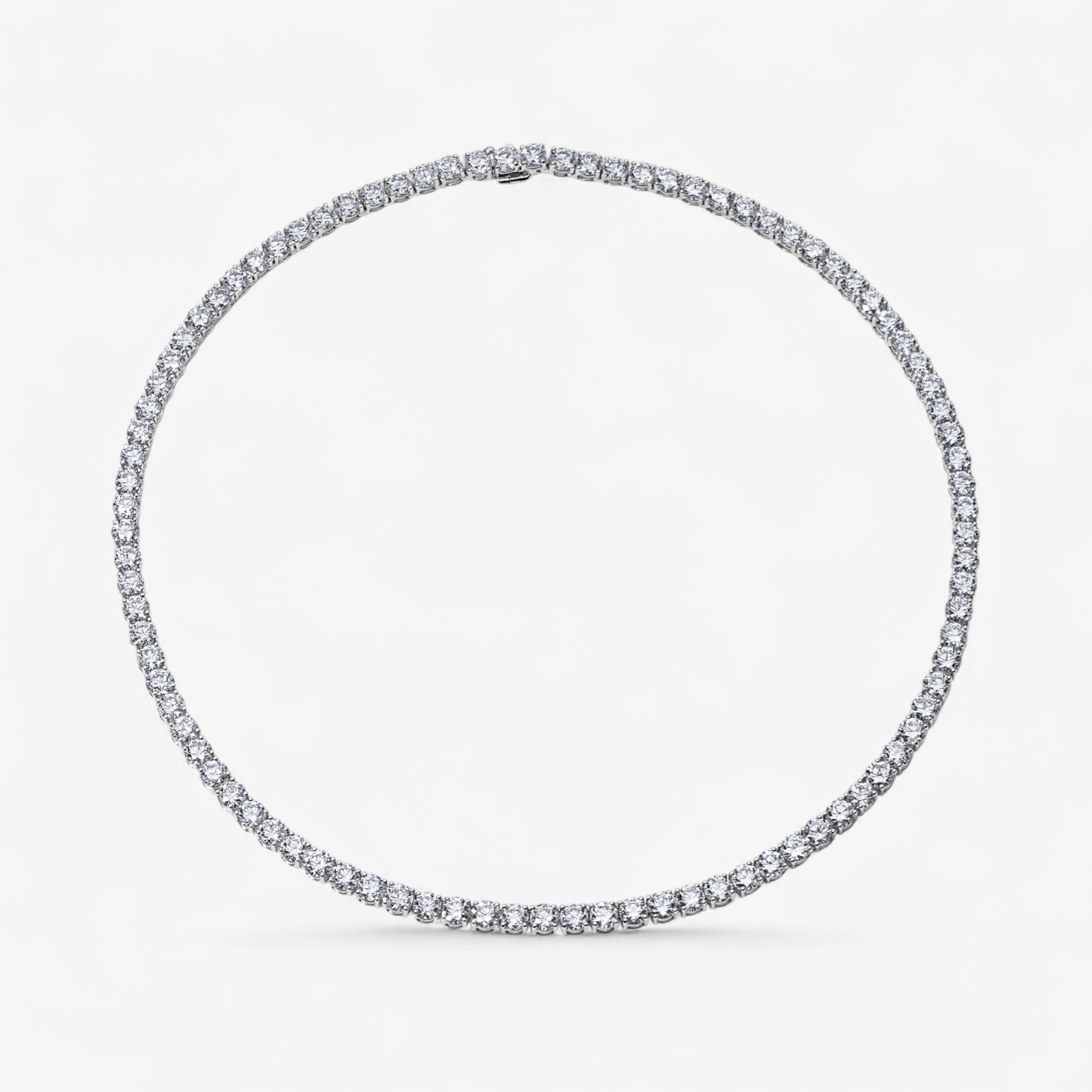 28CT Round Diamond Tennis Necklace