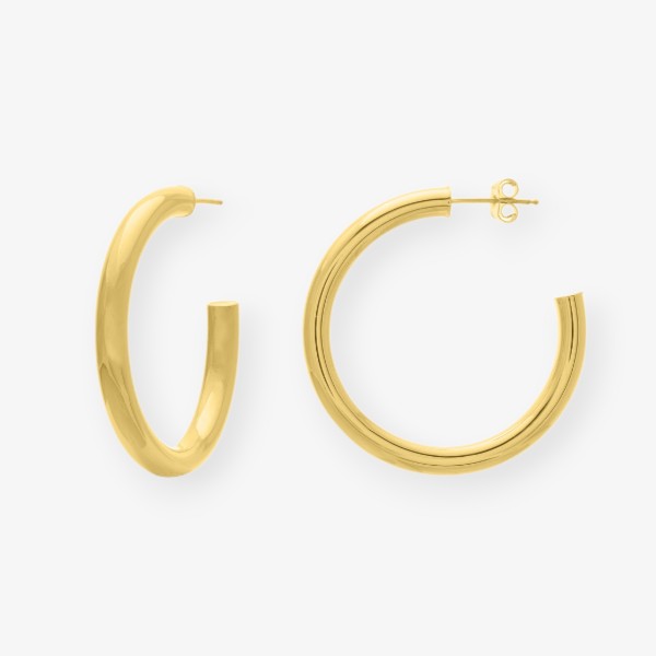 35mm Tube Hoop Earrings