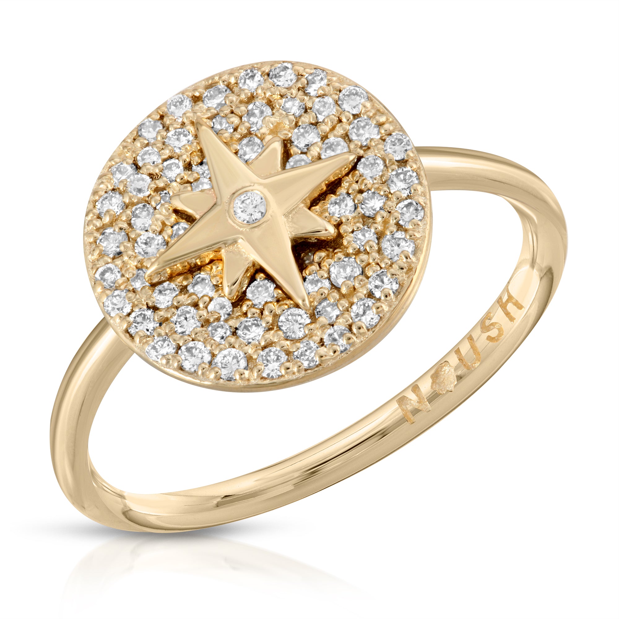 Co-Exist North Star Ring in Yellow Gold Size 6.5