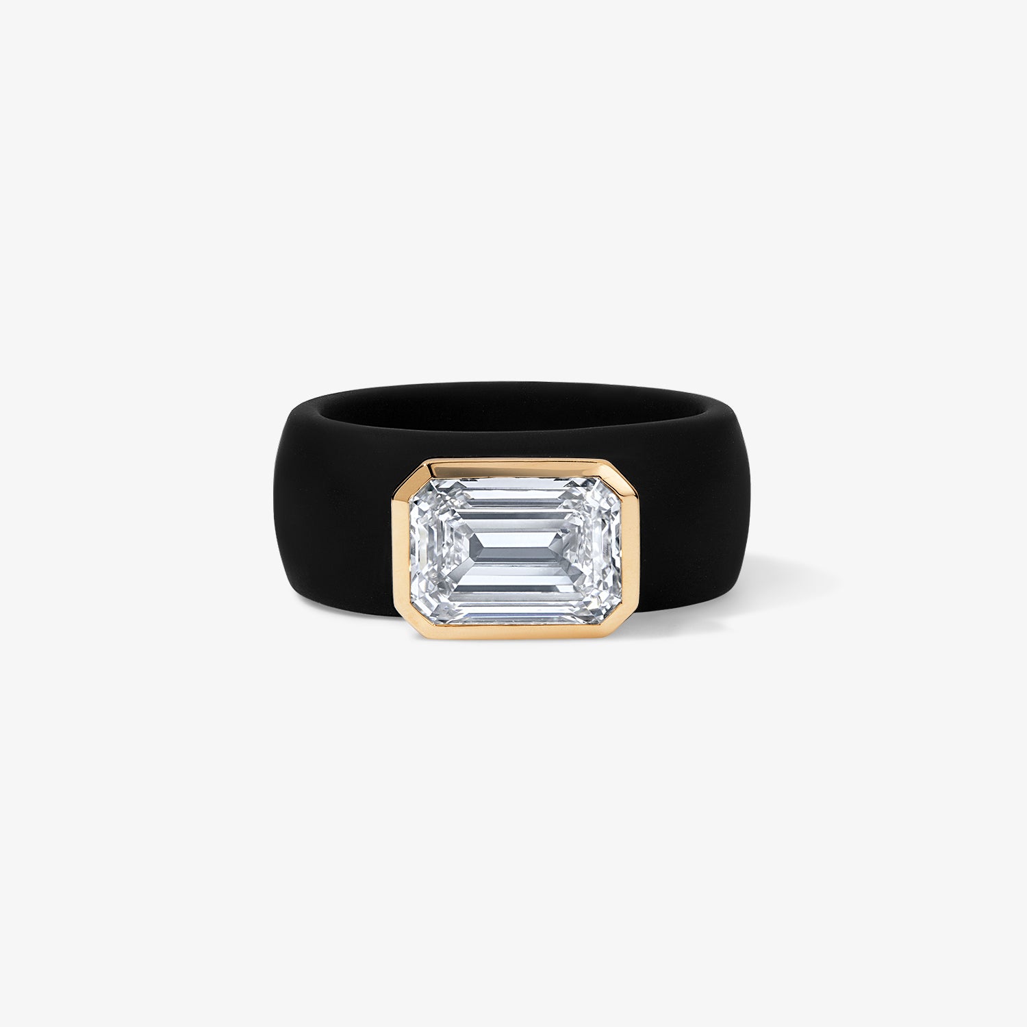 3 Carat Emerald Lab Grown Diamond on Silicone Band