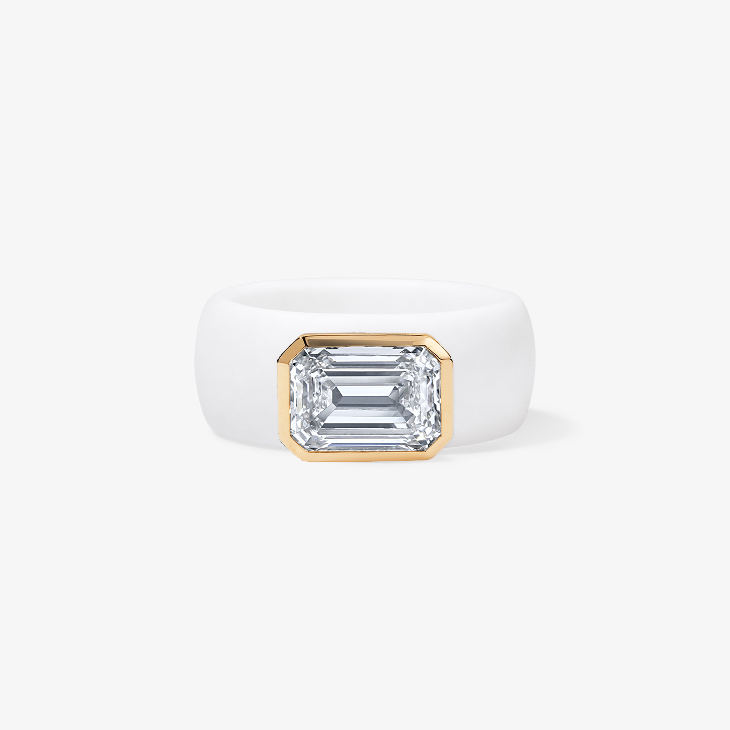 3 Carat Emerald Lab Grown Diamond on Silicone Band