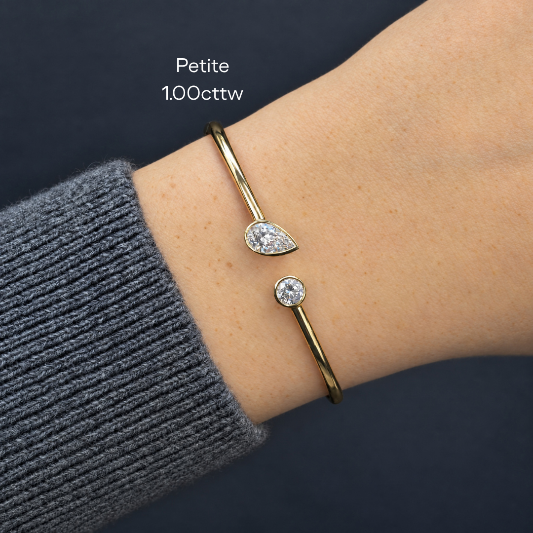 Coco Lab Diamond Pear Round Flex Bangle
