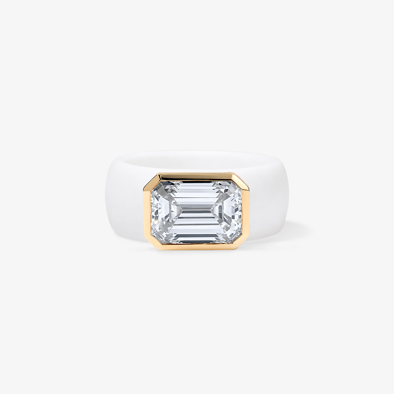4 Carat Emerald Lab Grown Diamond on Silicone Band
