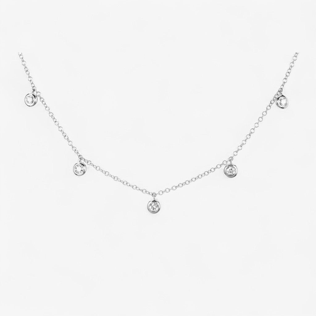 5 Diamond Bezel Choker