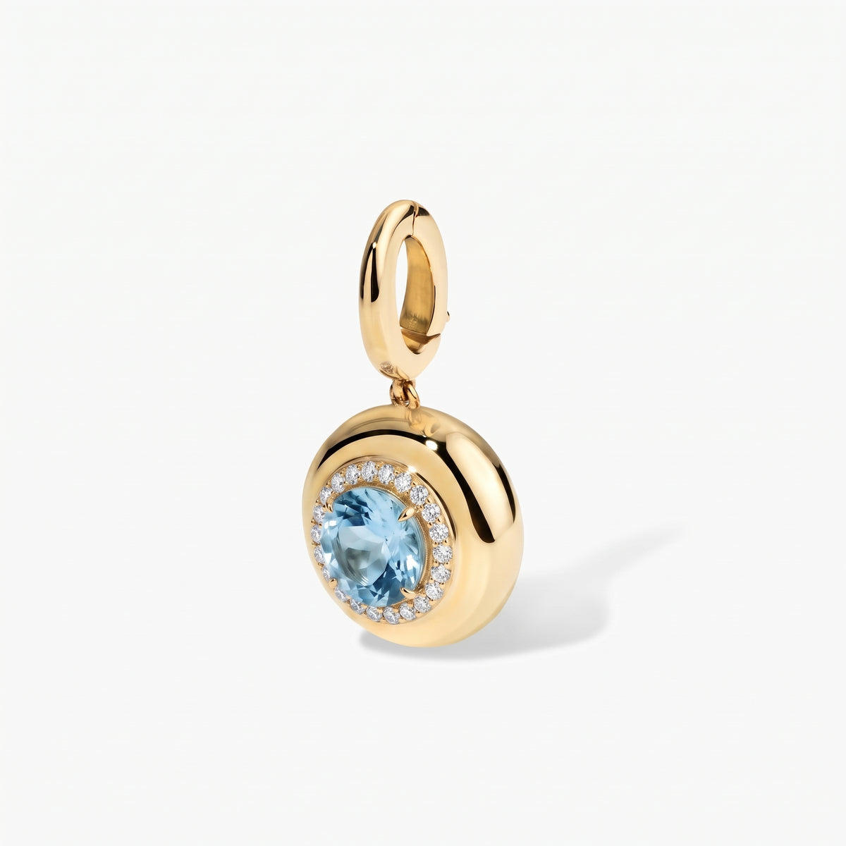 Mini Aquamarine Candy Button Charm