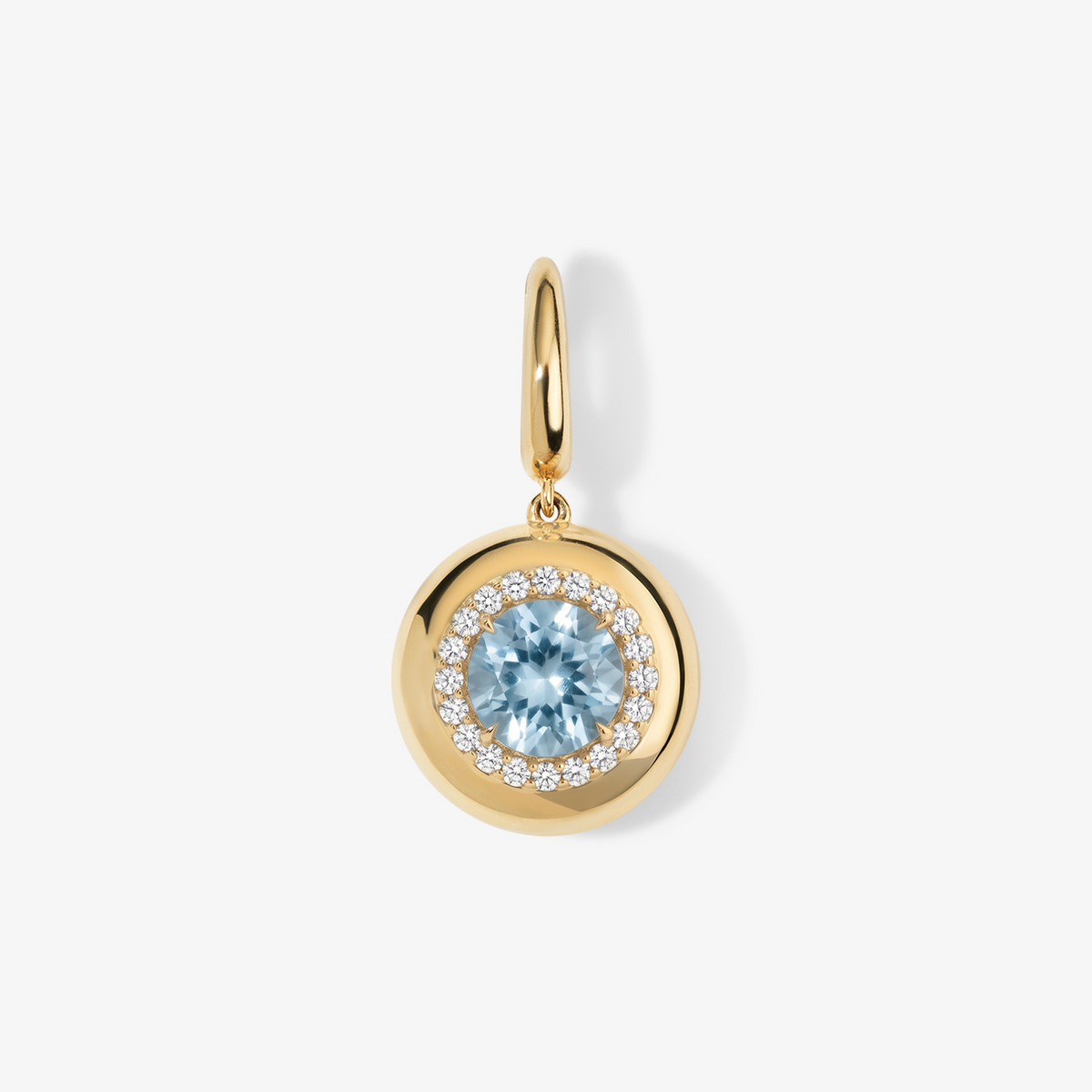 Mini Aquamarine Candy Button Charm