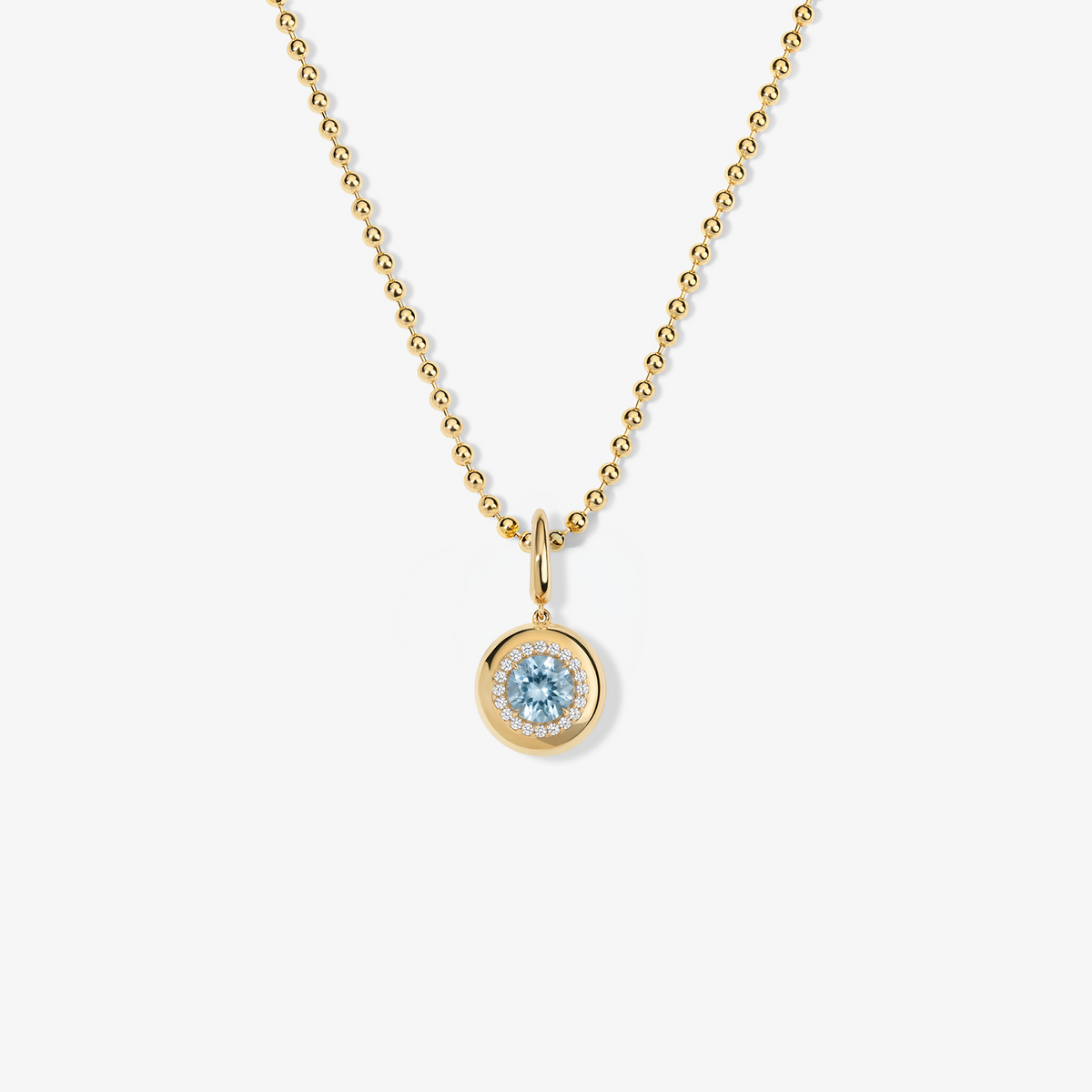 Mini Aquamarine Candy Button Charm
