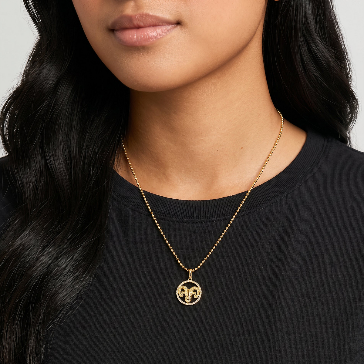 Token Zodiac Open Frame Aries Pendant