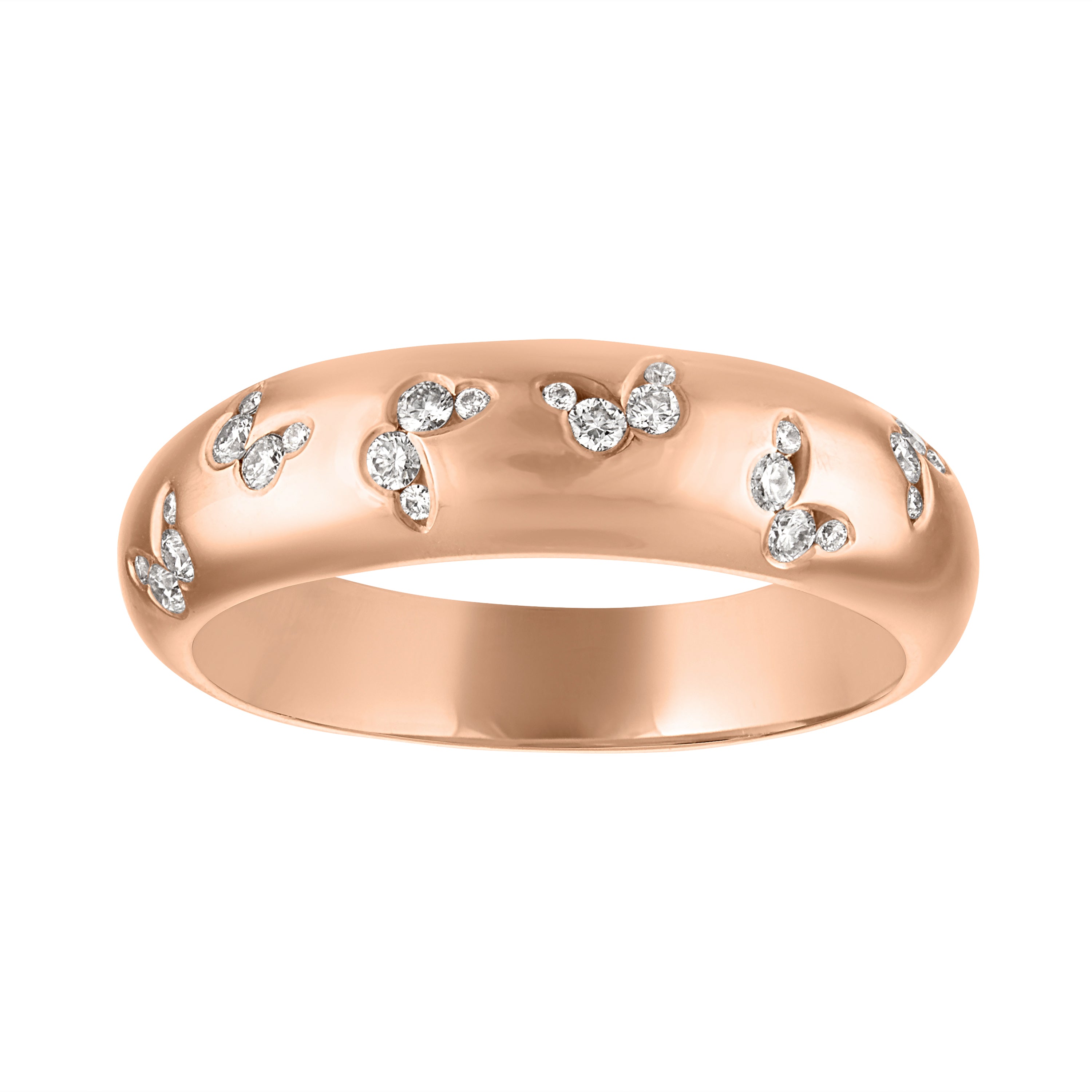 Brenner Butterfly Band in Rose Gold Size 6.75