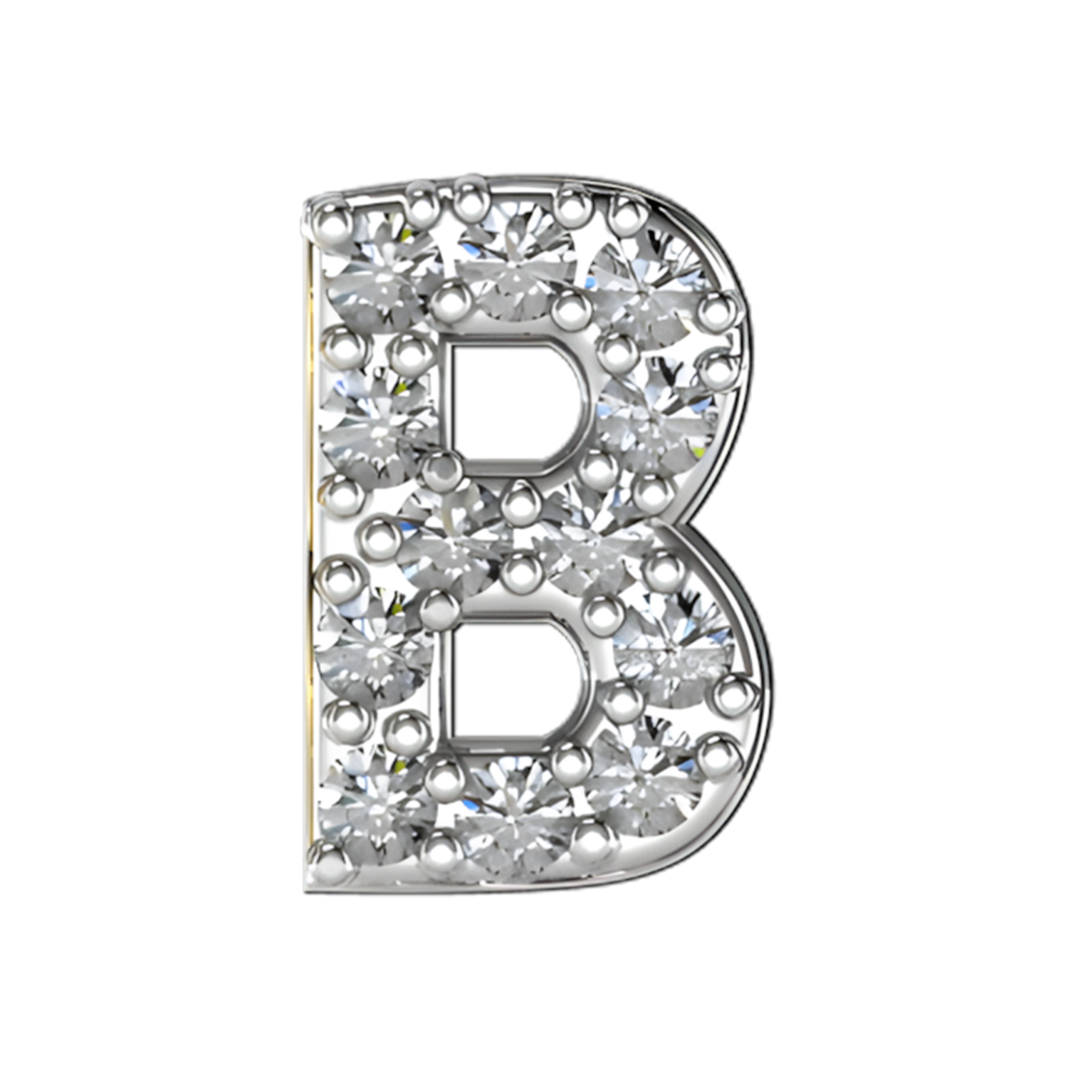 Slider Pave Letter B Charm
